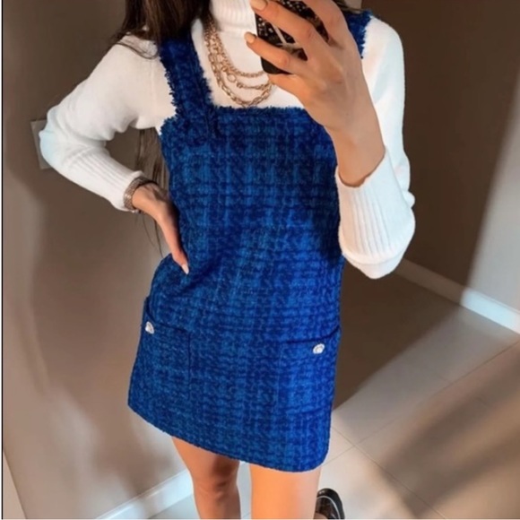 ZARA | BLOGGER FAV TEXTURED PINAFORE DRESS - Picture 6 of 14